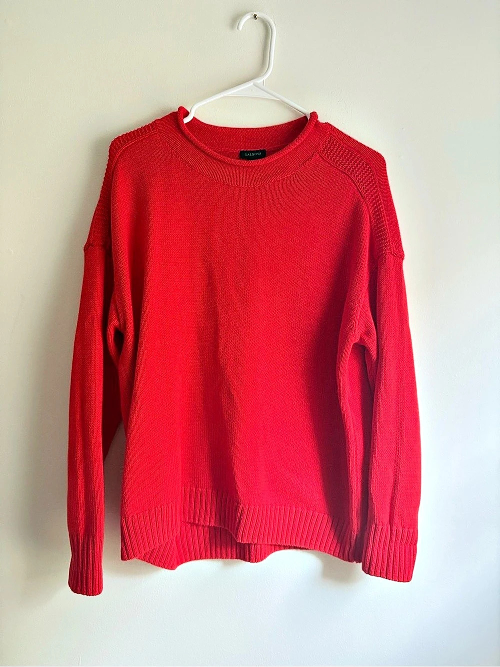 Talbots ORANGE Roll Nexk Sweater Size Small NWT